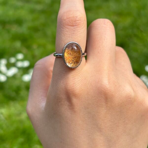 Yellow Phantom Quartz Ring - Minimal Setting 04